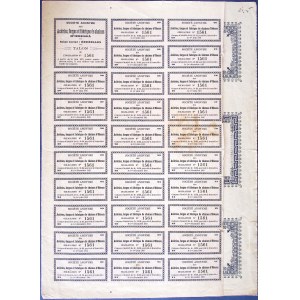 Acieries, Forges et Fabrique de Chains d`Odessa, obligacja na 500 fr z 1898 r.