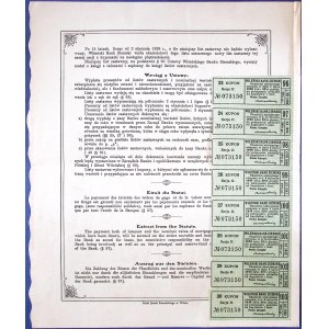 Banque foncière de Vilnius, obligation hypothécaire de la 2e série d'une valeur de 10 zł., Vilnius 1929