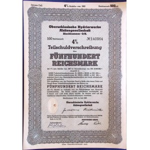 Lot destiné à la pose de papier peint : 10 obligations des Usines chimiques de Blachownia, 1943.