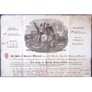 North British and Mercantile Insurance Co., Versicherungspolice von 1878, Edinburgh