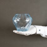 Juliusz Stolle "Niemen" Glassworks - Art Deco optical vase, No. 1064 - 1930s