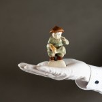 PZFF Włocławek - A Child Fishing. Chinese - 1960s [IWP design, one-of-a-kind]
