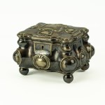 Fraget Warsaw. Louis-Philippe-style boxed sugar bowl. Warsaw, 1851–1859 [very rare]