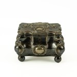 Fraget Warsaw. Louis-Philippe-style boxed sugar bowl. Warsaw, 1851–1859 [very rare]