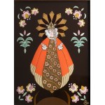 Krystyna Gąsienica Szostać – The Highlander Virgin Mary – Zakopane, 1980s [painting on glass, 38x28 cm]