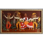 Krystyna Gąsienica-Szostać – Baciarka – Zakopane, 1960s [painting on glass, 25x46 cm]