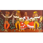 Krystyna Gąsienica-Szostać – Baciarka – Zakopane, 1960s [painting on glass, 25x46 cm]