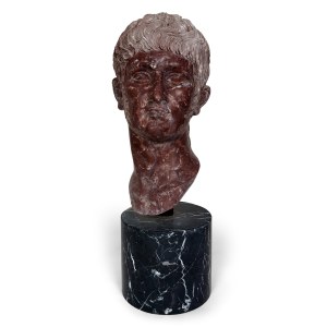 Kopf des Caesar aus rotem Marmor