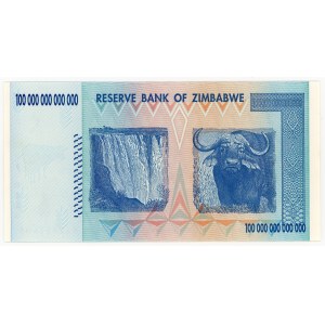 Zimbabwe, 100.000.000.000.000 dolarów 2008, seria AA