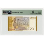 20 zlotych, 2009, Juliusz Słowacki, low serial number JS 0000891, PMG 67 EPQ
