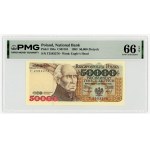 50,000 zlotys, 1993, T series, PMG 66 EPQ