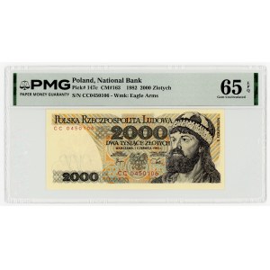 2,000 zlotys, 1982, CC series, PMG 65 EPQ