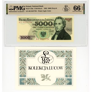 5 000 zlotých, 1982, vzácnejšia séria BU, zbierka Lucow, PMG 66 EPQ