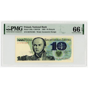 10 zlotých 1982, séria H, PMG 66 EPQ