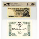 2,000 zlotys, 1977, rare L series, Lucow Collection, PMG 58 EPQ