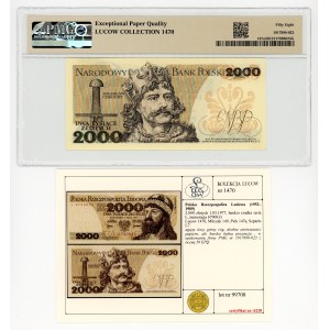 2,000 zlotys, 1977, rare L series, Lucow Collection, PMG 58 EPQ