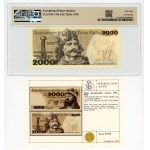 2,000 zlotys, 1977, rare L series, Lucow Collection, PMG 58 EPQ