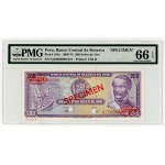 Peru, 200 Soles, 1974, SPECIMEN No. 21, serial number Q22000000, PMG 66 EPQ, TDLR