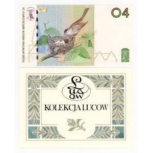 PWPW, Test Banknote, 04 Black-headed Bunting 2004, Birds, AA Series, Lucow Collection, Illustrated in the catalog