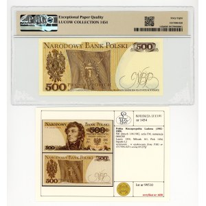 500 Złoty 1982, FM-Serie, Lucow-Sammlung, PMG 68 EPQ