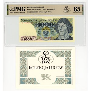 1,000 zlotys, 1982, rarer FY series, Lucow Collection, PMG 65 EPQ