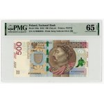 500 zlotych, 2016, series AC 0000026, PMG 65 EPQ