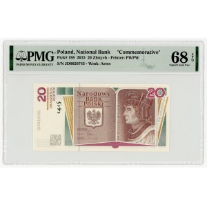20 zlotých 2015, séria JD 0020745, Jan Długosz, PMG 68 EPQ