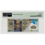 20 zlotych 2014, series LP 0000493, 100th anniversary of the formation of the Polish Legions, polymer banknote, PMG 66 EPQ