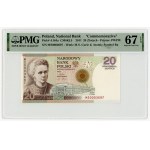 20 zlotych, 2011, MS series, Maria Skłodowska Curie, PMG 67 EPQ