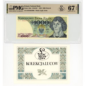 1.000 złotych 1982, seria HS, Kolekcja Lucow, PMG 67 EPQ