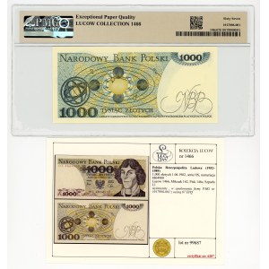 1.000 złotych 1982, seria HS, Kolekcja Lucow, PMG 67 EPQ