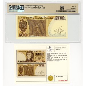 500 Złoty 1982, Serie FG, Lucow-Sammlung, PMG 66 EPQ