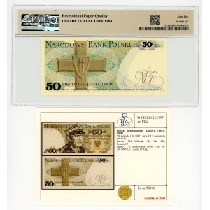 50 złotych 1982, DU series, Lucow Collection, PMG 65 EPQ