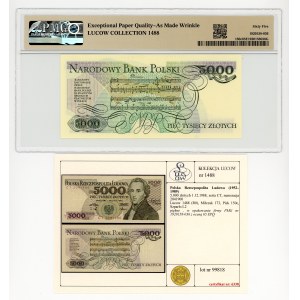 5 000 zlotých, 1988, séria CT, zbierka Lucow, PMG 65 EPQ