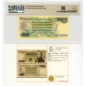 5.000 złotych 1982, seria CF, Kolekcja Lucow, PMG 65 EPQ
