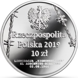 10 zlotých 2019, 75. výročie vyvraždenia Rómov a Sintov