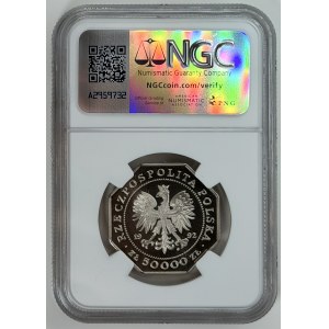 50,000 zlotys, 1992, 200th Anniversary of the Order of Virtuti Militari, NGC PF 69