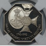 50,000 zlotys, 1992, 200th Anniversary of the Order of Virtuti Militari, NGC PF 69