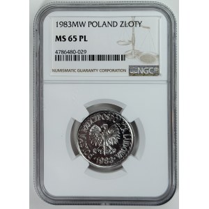 1 zloty, 1983, NGC MS 65 PL