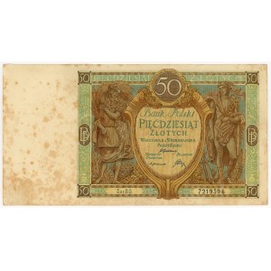 50 złotych, 1929, rare B.G. series