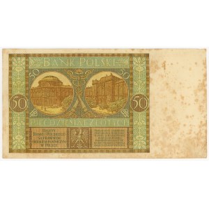 50 złotych, 1929, rare B.G. series