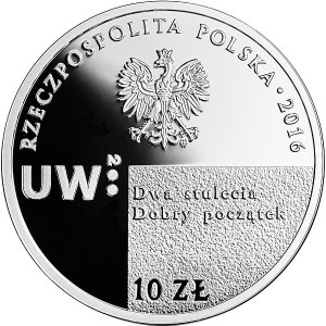 10 zlotych, 2016, 200th Anniversary of the Founding of the University of Warsaw