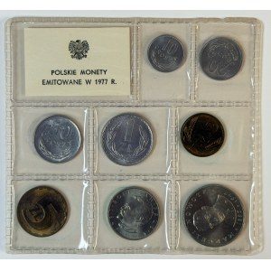 Polish coins issued in 1977, set of 8, original blister pack