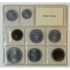 Polish coins issued in 1977, set of 8, original blister pack