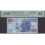 50 złotych, 1994, series AA 0000000, SPECIMEN No. 006, PMG 64