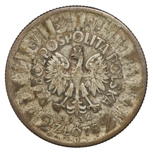 2 zlote, 1934, Józef Piłsudski