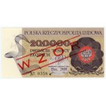 200,000 zlotys, 1989, Series A, 0000000, SAMPLE/SPECIMEN