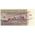 200,000 zlotys, 1989, Series A, 0000000, SAMPLE/SPECIMEN