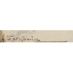 Adam Setkowicz (1876-1945), Scène hivernale – devant une cabane