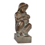 Jan Cykowski (1915–2006), Sedící chlapec s králíkem, 1948